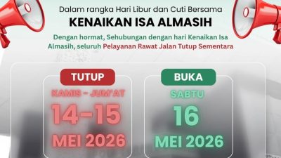 Layanan Rawat Jalan Libur 2 Hari, IGD Tetap Siaga 24 Jam
